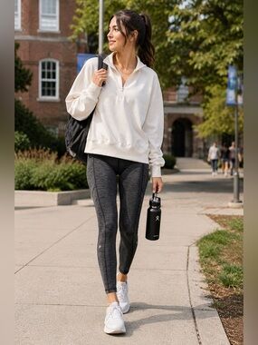 Lululemon Speed Up Tight Full-On Luxtreme Luon Variegated Knit Black Size 6